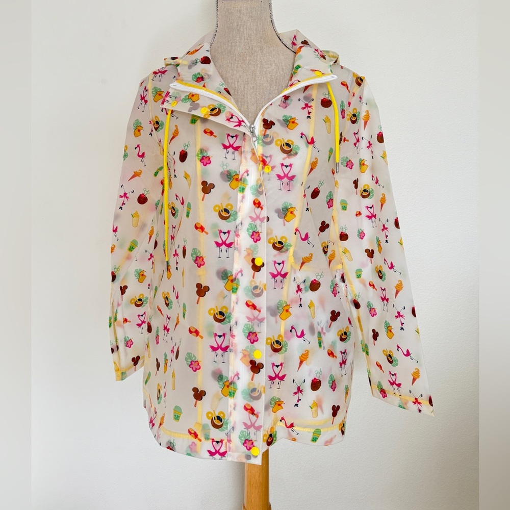Disney Parks Tropical Snacks Raincoat NWOT - sz M